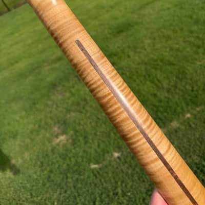 Guitar Mill AAA Flame Maple T-Style neck with nitro finish. image 1