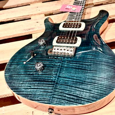 PRS GUITARS LEFTY CUSTOM 24 Super Curly Top  ZURDA GAUCHER SLATE BLUE (Matched Flame Top) S/N : CTI HO45477 image 17