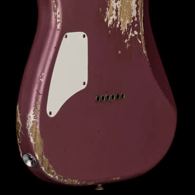 Fender Custom Shop 1966 Stratocaster SH Heavy Relic - Aged Burgundy Mist Metallic #88392 image 8
