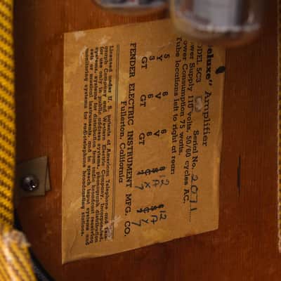 Fender  Deluxe Model 5C3 Tube Amplifier (1954), ser. #2071. image 4
