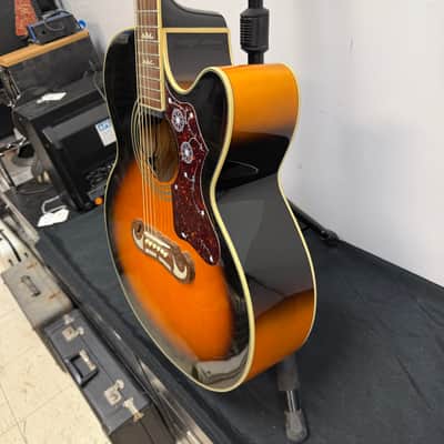 Used Epiphone EJ-200CE VS Super Jumbo Acoustic Electric Guitar Vintage Sunburst with Case 2011 image 15