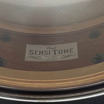 **Rare** Pearl Sensitone 15x5 African Mahogany Baritone Snare - Natural Mahogany Satin image 11