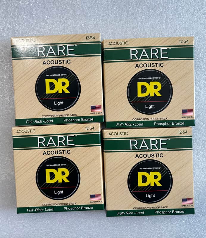 DR Rare Acoustic Guitar Strings 12's Light RPM-12 (4 Pack) image 1