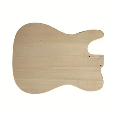 Guitar Alley TC Style DIY Guitar Kit. Basswood body with Burl Ash veneer, Maple neck, Rosewood fretboard and paddle headstock image 3
