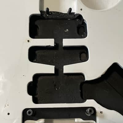 2011 Indonesian Ibanez RG350DXZ White Strat Basswood Guitar Body Edge Zero II ZPS2 Ready image 11