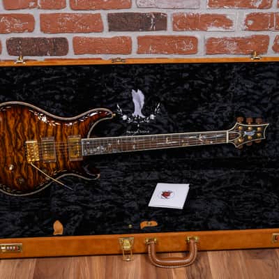 PRS Private Stock #1320 10th Anniversary Quilted Maple Top Amber Tiger Eye Burst with Brazilian Rosewood 2006 w/OHSC image 2