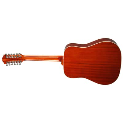 Epiphone Inspired by Gibson Hummingbird 12-String Acoustic Electric Guitar - Aged Cherry Sunburst Gloss image 5