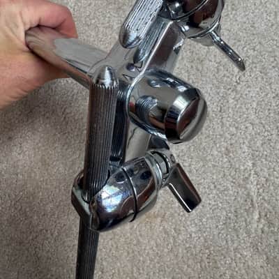 Premier Vintage Lokfast Double Tom Drum Holder Mount Post - 8” and 5” L Arm 70s - Chrome image 3