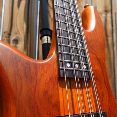 Schecter Diamond Series Stiletto Studio-8 - Honey Satin Left Handed 8-String Bass NOS image 6