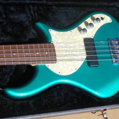 Pedulla USA Rapture RB 5 String Bass Metallic Teal Green with Original Case Bartolini image 2