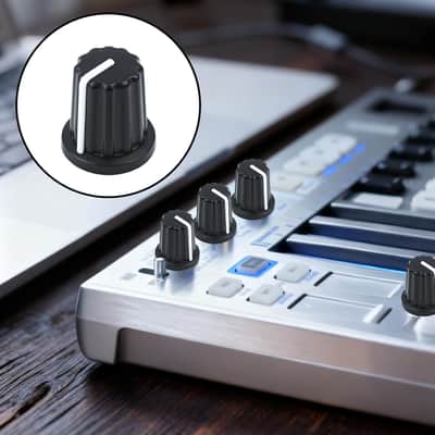 12 Pcs 6mm D Type Potentiometer Control Knobs - Black Plastic Rotary Knobs for Potentiometers & Encoders, Plastic Volume Audio Mixer Bass Tone Rotary Knob, DJ Controller Console Control Knob image 3