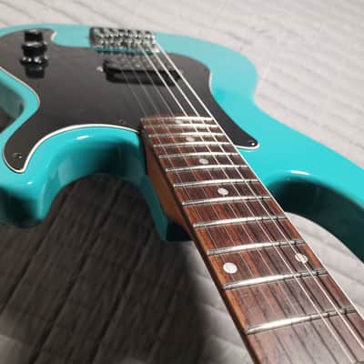 1980's Hondo H-715/BL (Indonesia) - Blue w/Mahogany Neck/SETUP/FRETWORK image 7