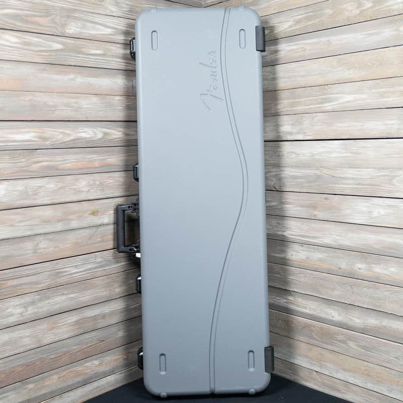 Fender Deluxe Molded Bass Case - Gray with Blue Lining (81892-WH) image 1