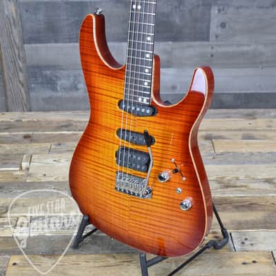 Tom Anderson Angel with Hardshell Case - Fire Burst with Binding image 11