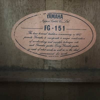 Yamaha FG-151 Spruce solid/Mahogany laminated MIJ image 10