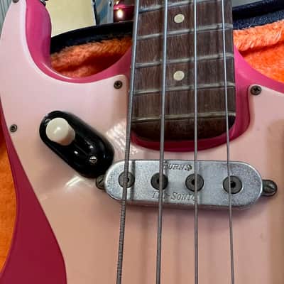 Vintage 1950s 1960s Burns London ‘Custom’ Pink Sonic Bass Guitar Ex. Bill Wyman *Ronnie Lane* image 5