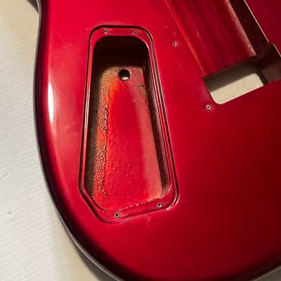 1980's Made in Japan Kramer F-1000 Candy Apple Red Single Pickup Guitar Body Floyd Ready image 18