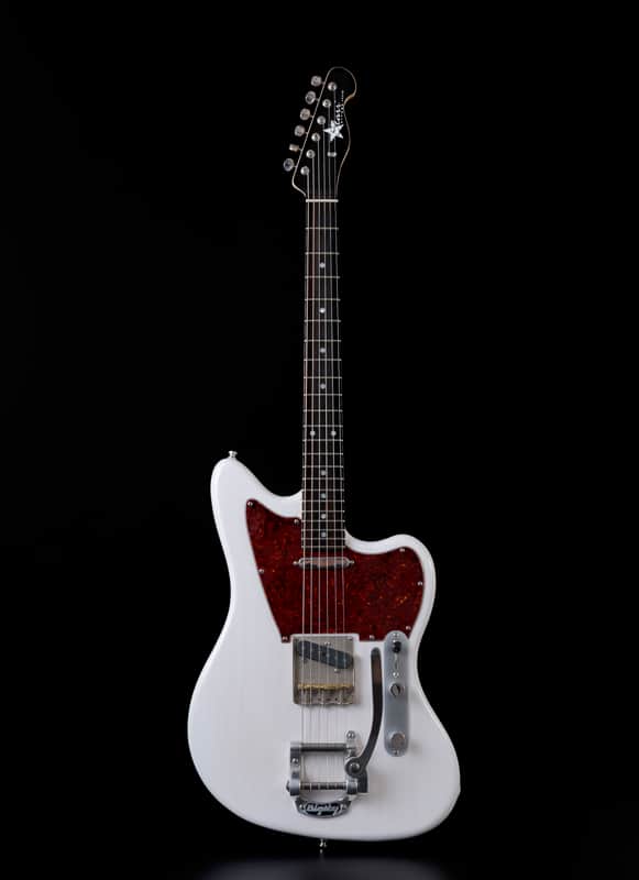 Starr Custom Offset Telemaster Jazzcaster | Short Scale | Mojo UK Pickups | Callaham & Emerson Custom Upgrades Telemaster 2020-2023 - translucent white image 1