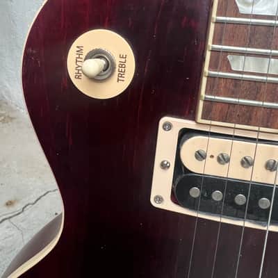 Gibson Les Paul Traditional Pro V Satin Mahogany Top 2020 - Satin Wine Red image 5