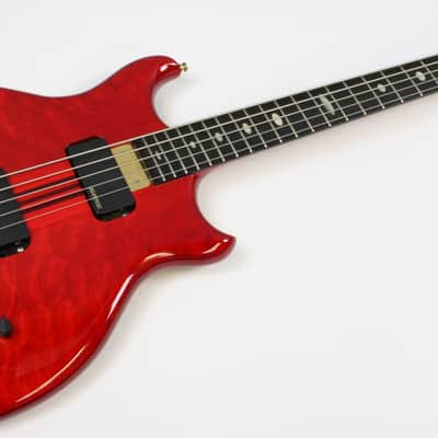 Vintage 1991 Alembic Omega Series Spoiler 5-String Bass, Red, Fat Boy Pickups, Please Message for Shipping Quote image 3