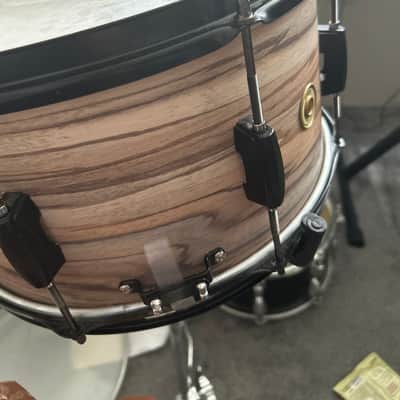 Tama WP148 Woodworks 14x8" Snare Drum 2023 - Present - Natural Zebrawood Wrap image 2