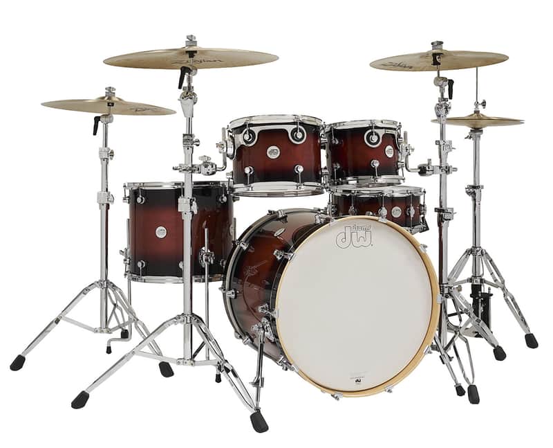 DW Design Series 4-Piece Maple Shell Pack Tobacco Burst w/ 22" Kick image 1