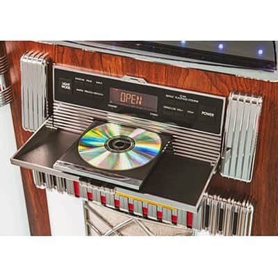 Crosley Digital LED Jukebox with Bluetooth – Walnut Cabinet + Matching Stand image 5