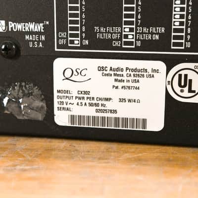 QSC CX302 2-Channel Power Amplifier CG0103G image 10
