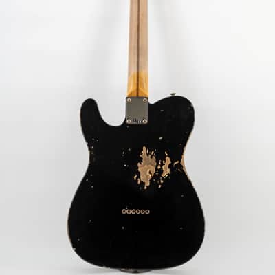 Fender Custom Shop '52 Telecaster Maple Neck Heavy Relic - Aged Black image 3