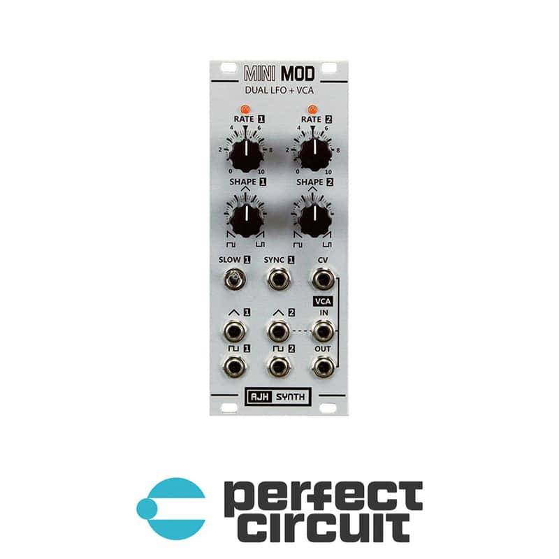 AJH Synth MiniMod Dual LFO + VCA - 10HP (Silver) image 1