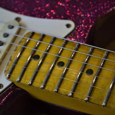American Fender Stratocaster Relic Custom Purple Sparkle image 18