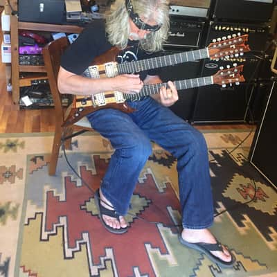 Ribbecke Double Neck 6 and 12 String Rock’n Electric Guitar  1981 Natural image 3