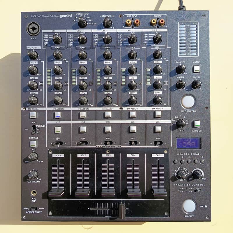 Gemini CS‑02 Professional 5‑Channel DJ Mixer with DSP Effects image 1