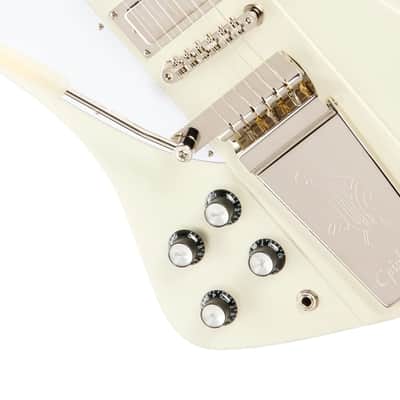 1963 Firebird V Left Handed Electric Guitar Polaris White image 8