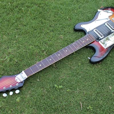 RARE Vintage 1964 Teisco Del Rey VN-2 Baritone Electric Guitar MIJ made in Japan All Original! image 4