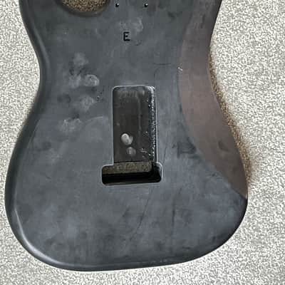 Fender American Stratocaster guitar body black matte image 5