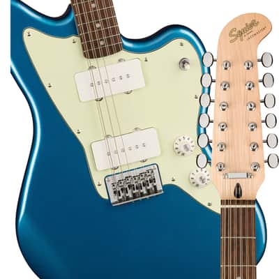 Squier Paranormal Jazzmaster XII 12-String Electric Guitar - Lake Placid Blue image 9