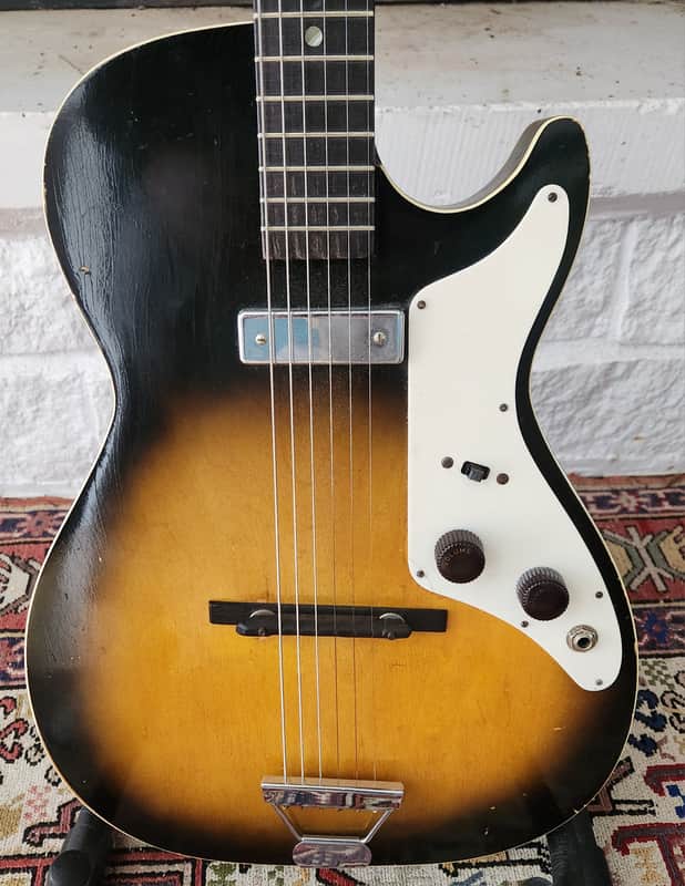 RARE! 1959 Harmony H-46 Stratotone Tobacco Burst USA image 1