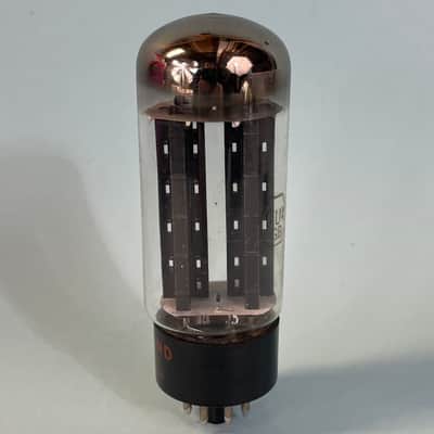 1960 Sylvania 5U4GB Vintage Black Plate Halo Getter Hammond Tube! T233 image 2