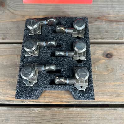 Real Life Relics Kluson 6 in Line Locking Revolution Series H-Mount Tuning Machines NO COLLAR KRHLNC-6BX-N