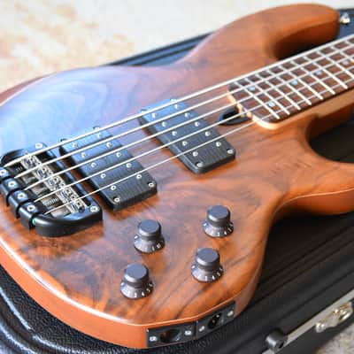Wal MK2 2021 Flame Walnut 5 string bass guitar image 5