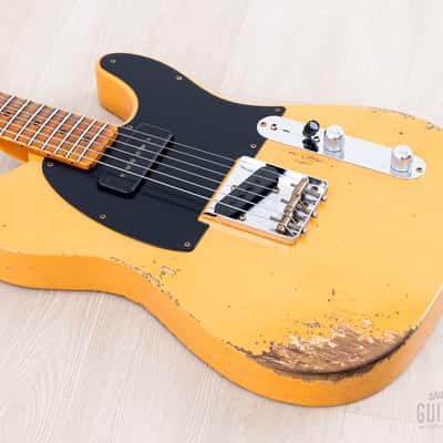 2023 Fender Custom Shop 1952 Telecaster Streamlined U Heavy Relic Butterscotch Blonde w/ P-90, Case, CoA, Lightweight Ash image 8