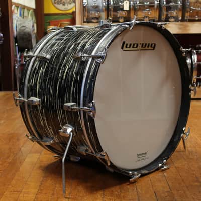 1969 Ludwig Hollywood in Black Oyster Pearl 14x22 8x12 9x13 16x16 image 2