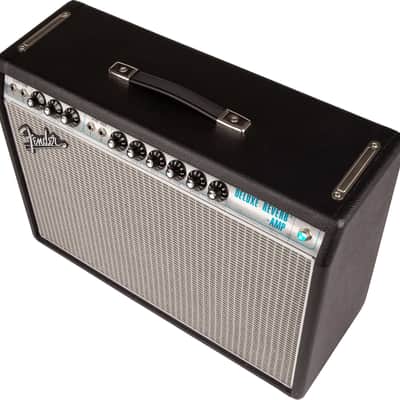 Fender '68 Custom Deluxe Reverb 2-Channel 22-Watt 1x12" Guitar Combo Black w/ Cover & Pedal $300 Saving!! image 5