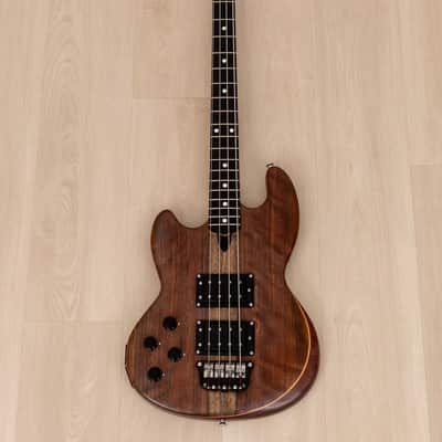 1982 Electric Wood Limited Wal Mk1 Pro Left-Handed Vintage Bass w/ Case, Paperwork image 2