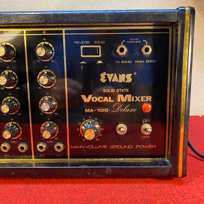 1976-Evans MA-100 Deluxe Vocal Mixer with large reverb tank image 5