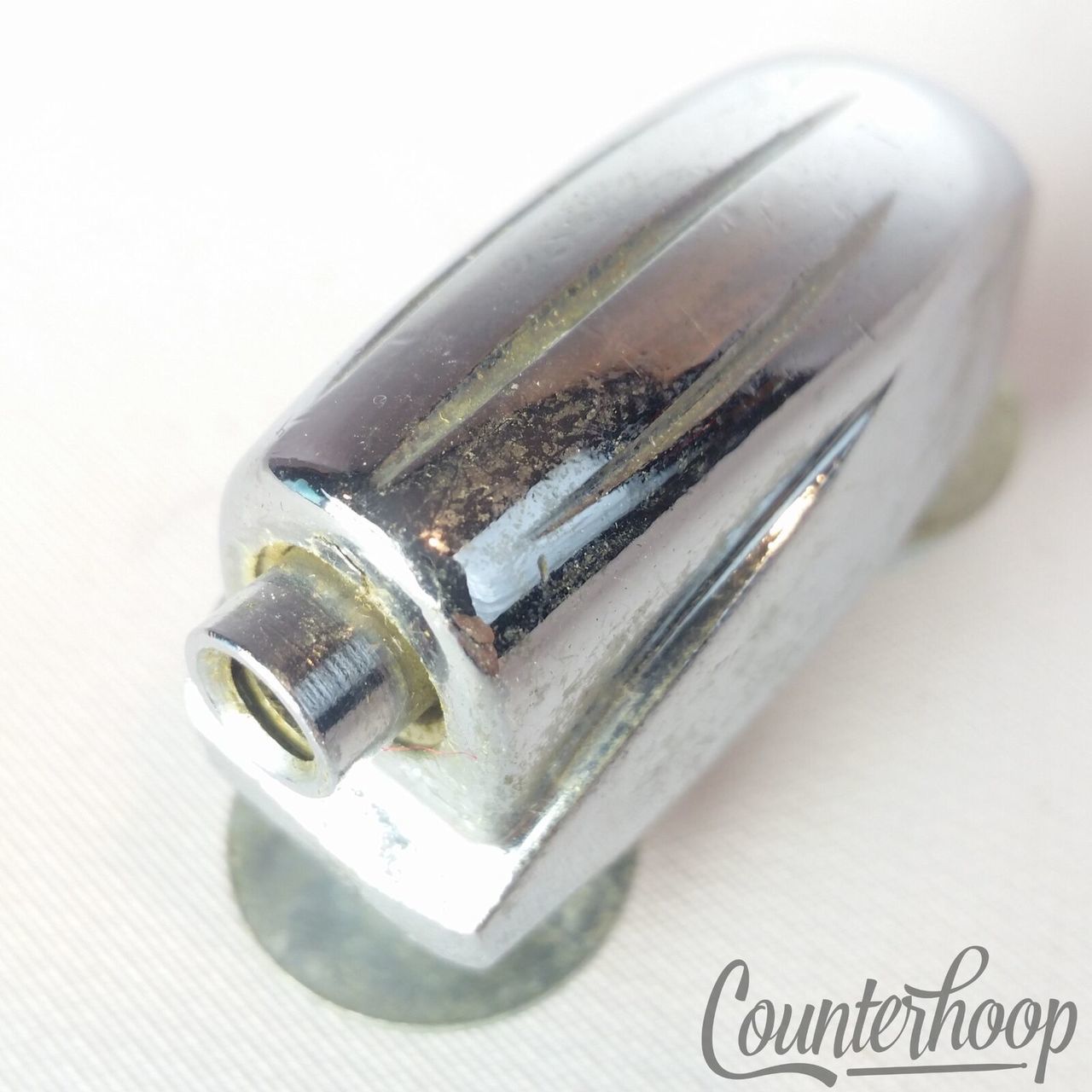 Gretsch Floor Tom/Snare Drum Lug Round Badge Vintage Chrome 60s Brooklyn USA* — main photograph