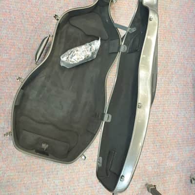 Celestini 4/4 Size 'Cello Contoured Case-Fiberglass Composite-Silver Sparkle-NEW image 4