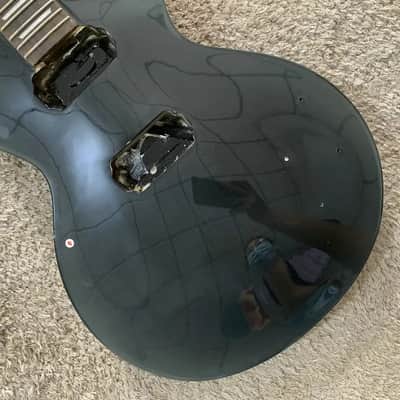 Black Les Paul LP Style Guitar Body with Maple Neck, Rosewood Fretboard image 11