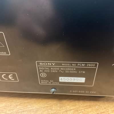 Sony PCM 2800 DAT PROFESSIONAL digital audio recorder image 16